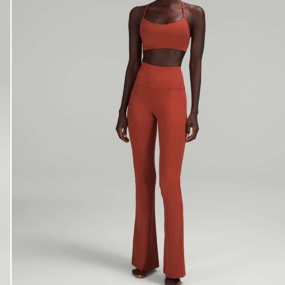 Lululemon Groove Super-High-Rise Flared Pant Nulu Cayenne Size 8 - Picture 7 of 10